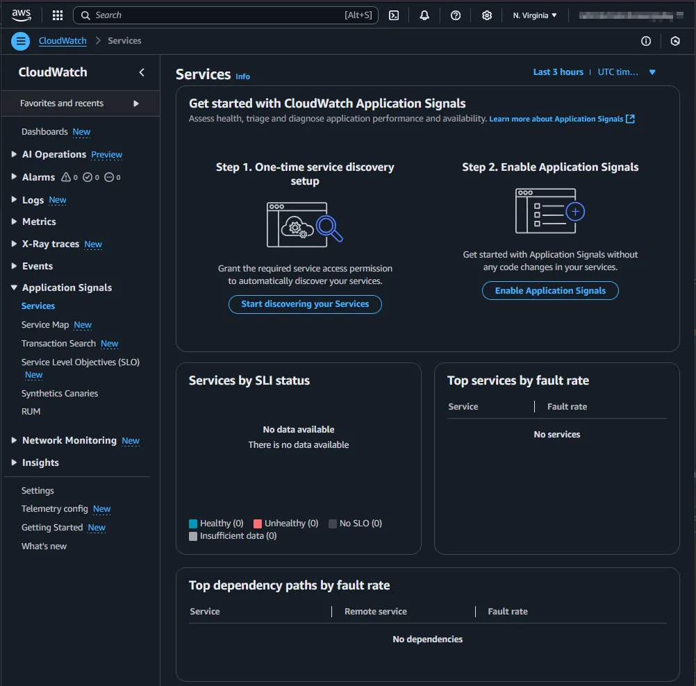 application signals config steps