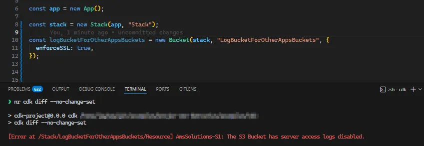 log bucket outside app