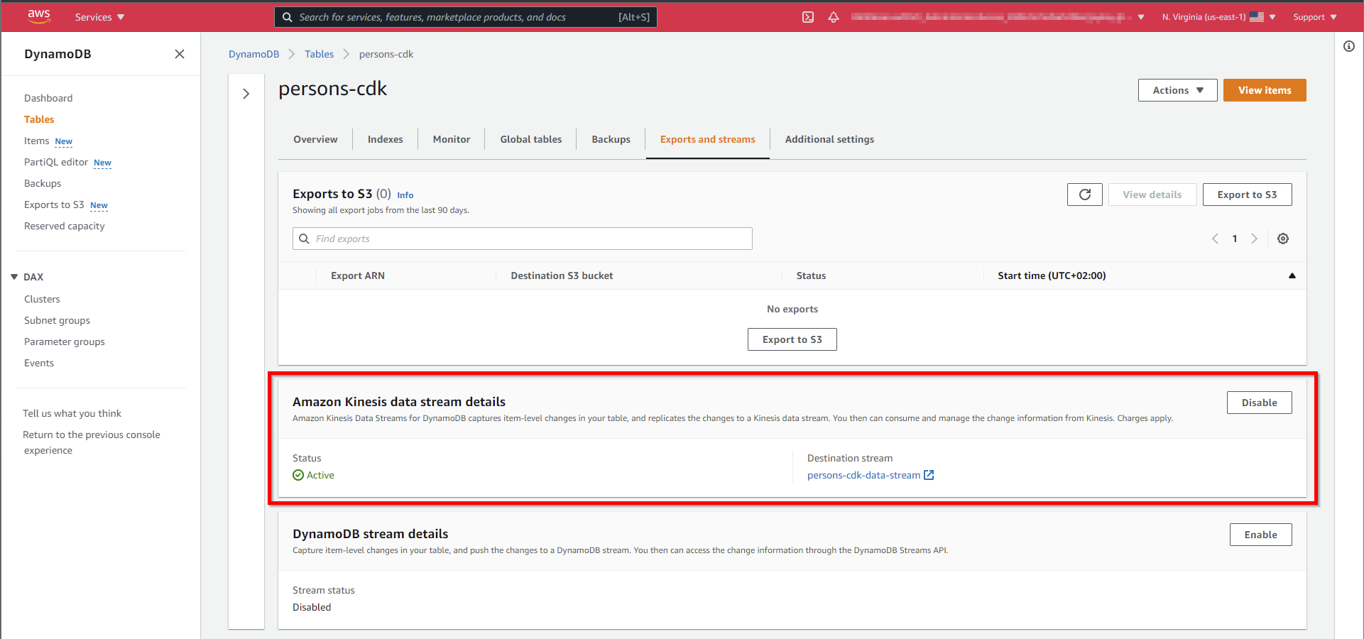 kinesis data stream ddb