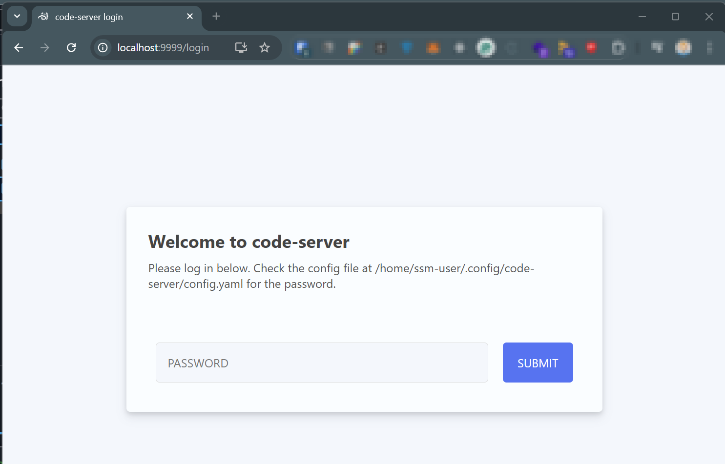 code server login