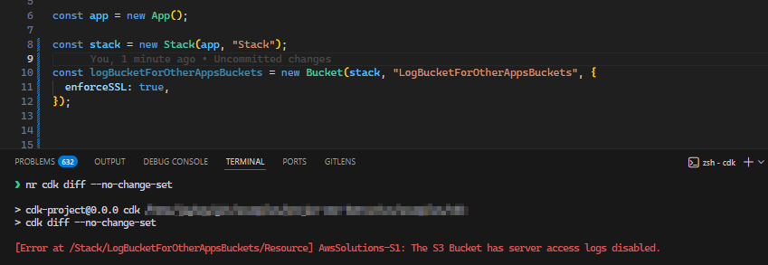 log bucket outside app