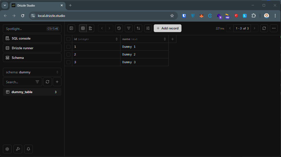 Drizzle Studio after seeding with three rows
