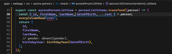 list view while gender is still picked